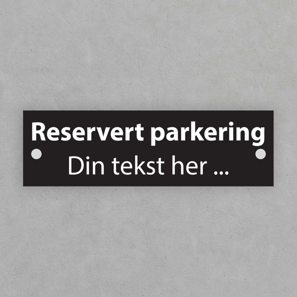 Reservert Parkering - Tilpass selv 2