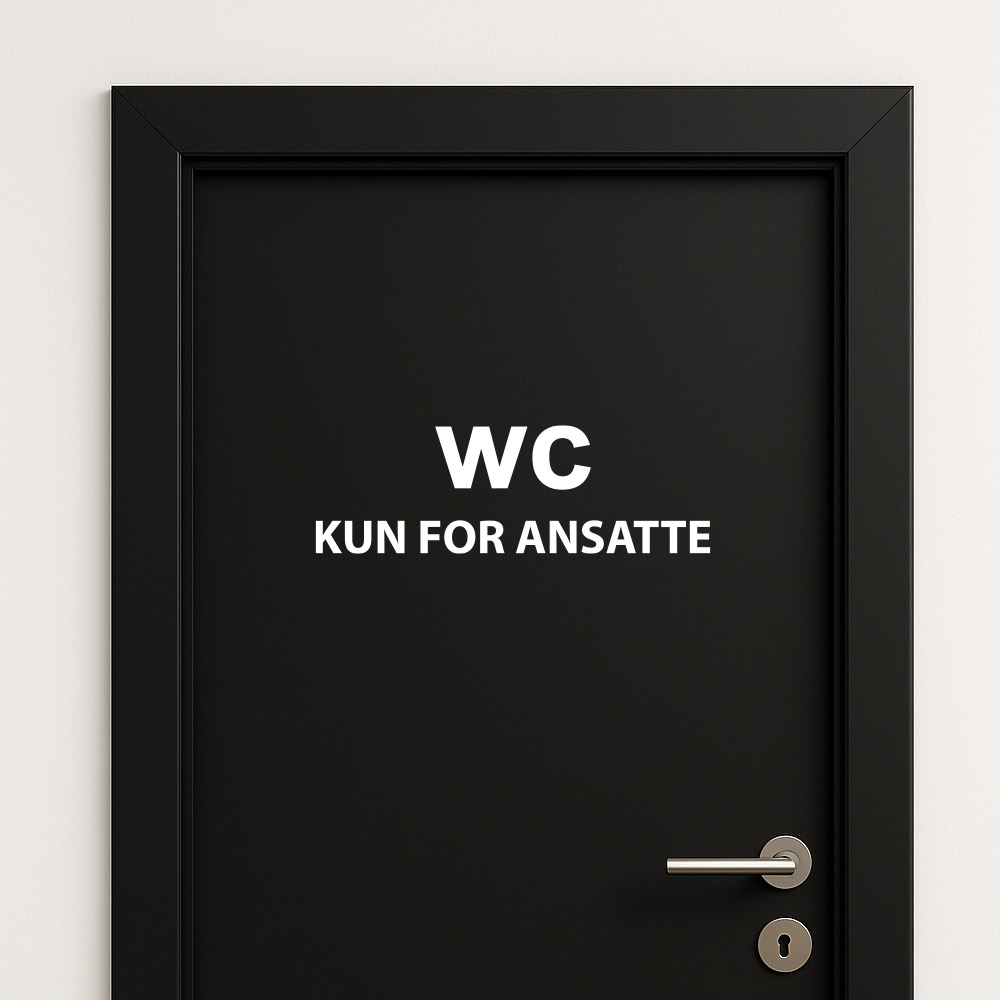 WC Kun for ansatte Klistremerke 1