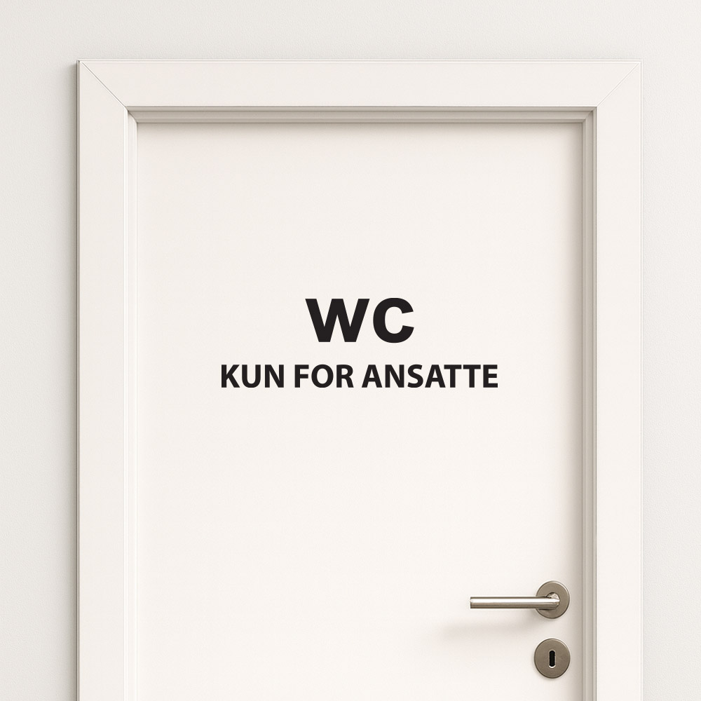 WC Kun for ansatte Klistremerke 2