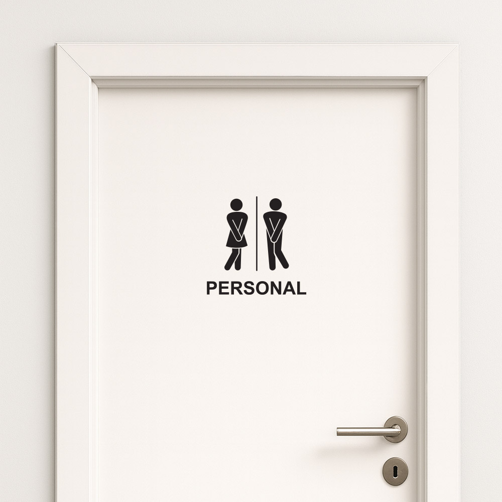 WC Dame/herre personal Klistremerke 2