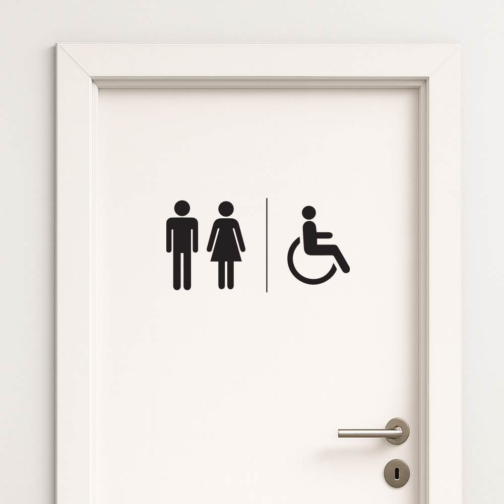 WC Dame/herre/handicap Klistremerke 2