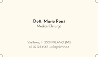 Biglietti da visita Medici e Sanità E
