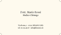 Biglietti da visita Medici e Sanità 4 Fronte