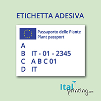 Passaporto delle piante adesivo