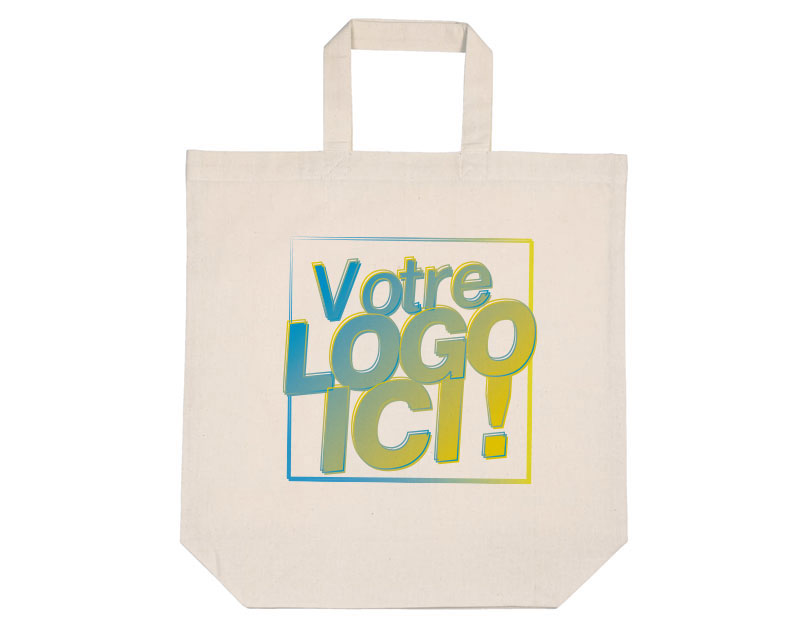 Sac Shopping En Coton Avec Soufflet