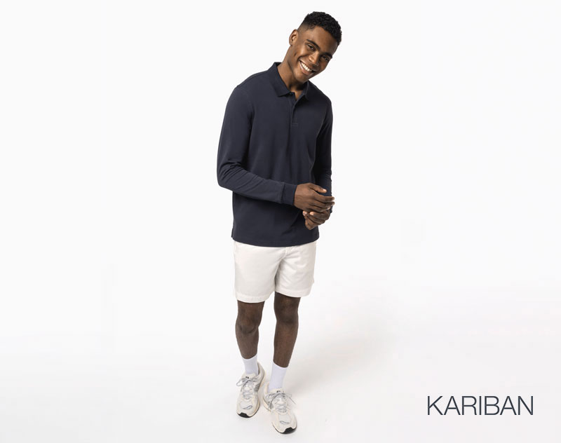 Polo Piqué Bio Homme manches longues 180g 7