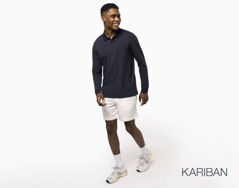 Polo Piqué Bio Homme manches longues 180g 9