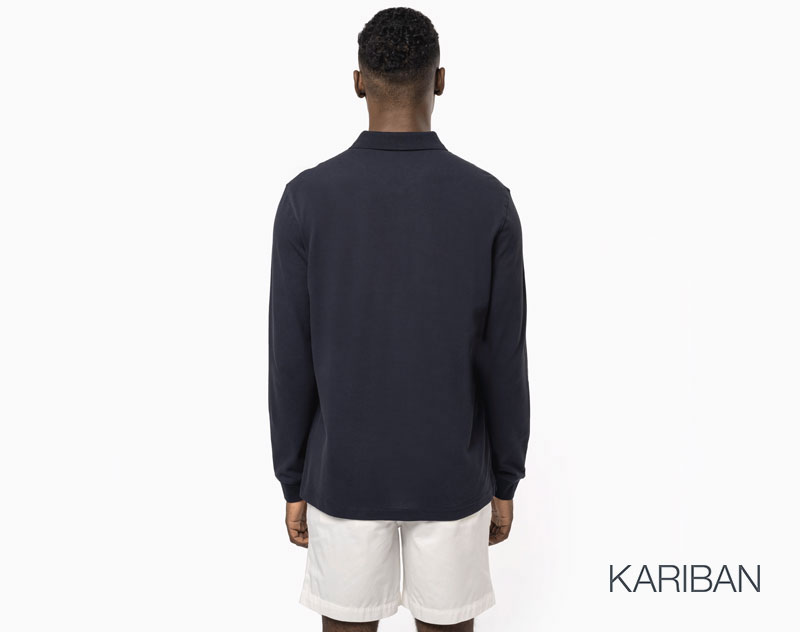 Polo Piqué Bio Homme manches longues 180g 5