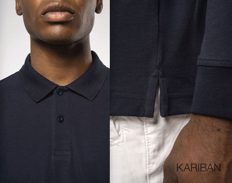 Polo Piqué Bio Homme manches longues 180g 6