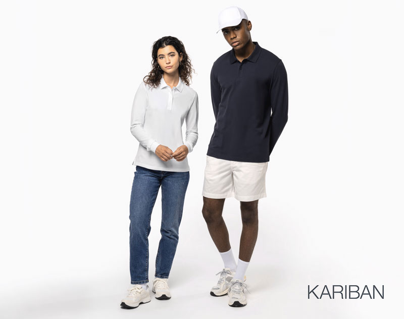 Polo Piqué Bio Femme manches longues 180g 11