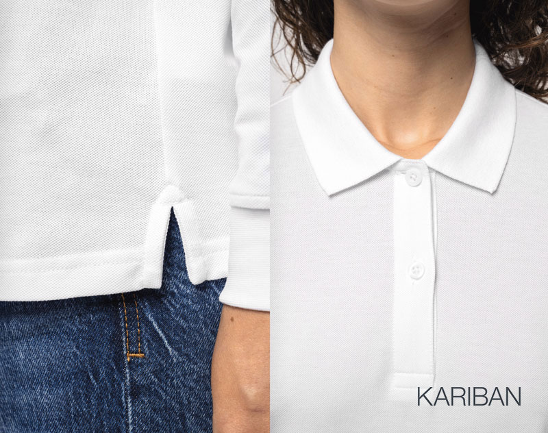 Polo Piqué Bio Femme manches longues 180g 6