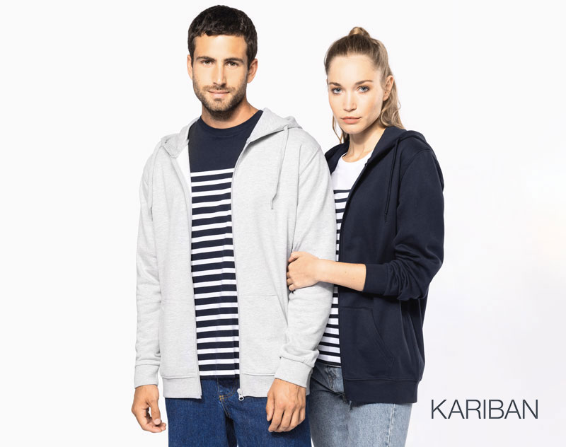 Sweat Recyclé Zippé à Capuche Unisexe 17