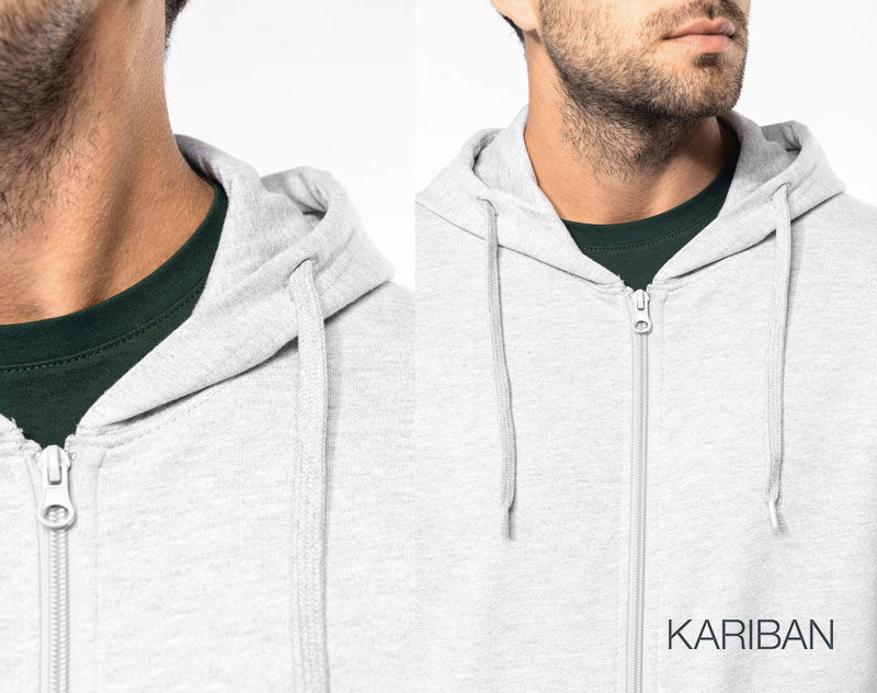 Sweat Recyclé Zippé à Capuche Unisexe 10