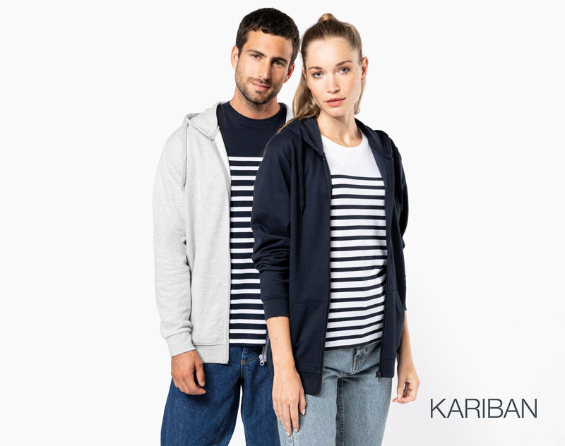 Sweat Recyclé Zippé à Capuche Unisexe 19