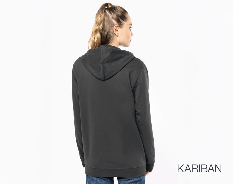 Sweat Recyclé Zippé à Capuche Unisexe 12