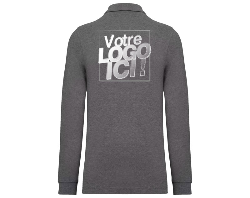 Polo Piqué Bio Homme manches longues 180g 2