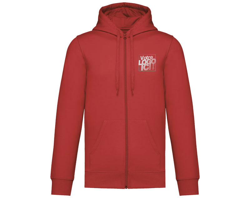 Sweat Recyclé Zippé à Capuche Unisexe 1