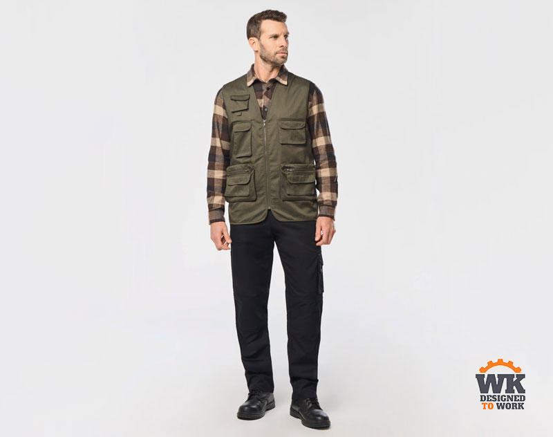 Gilet Multipoches Doublé Unisexe 3