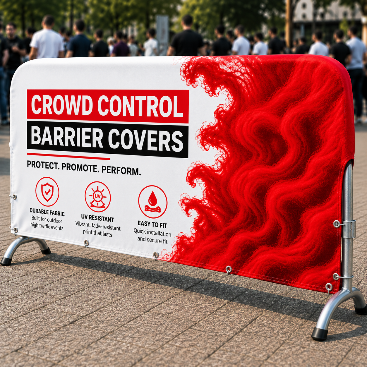 Crowd Control Barrier Covers 1